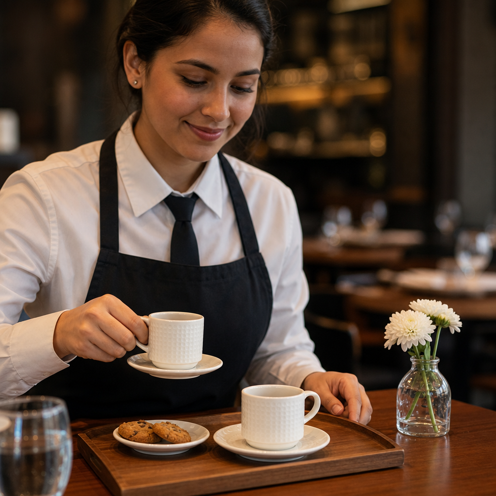 Super Vitrified Ceramic White Stacking Cups 90ml for Cafés (Pack of 12)