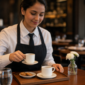 Super Vitrified Ceramic White Stacking Cups 90ml for Cafés (Pack of 12)