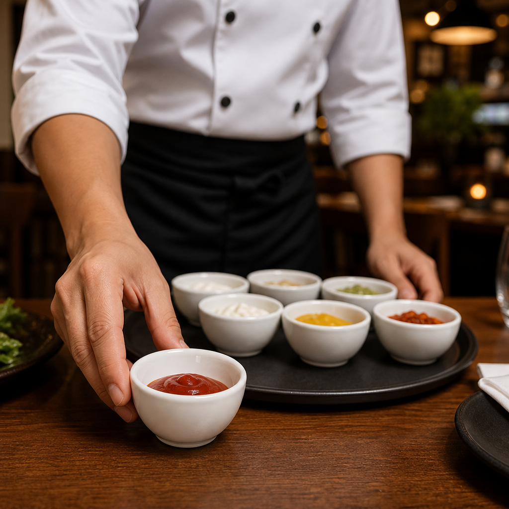 Dip Pots 110ml Porcelain for Serving Condiments (Pack of 12)