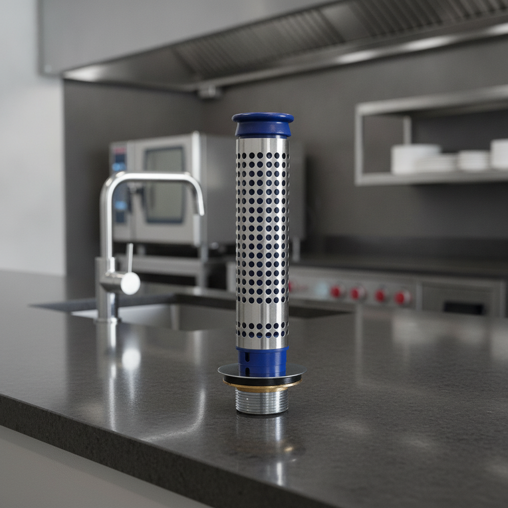 Blue Stand Pipe with Brass Back Nut for Sink Waste Management