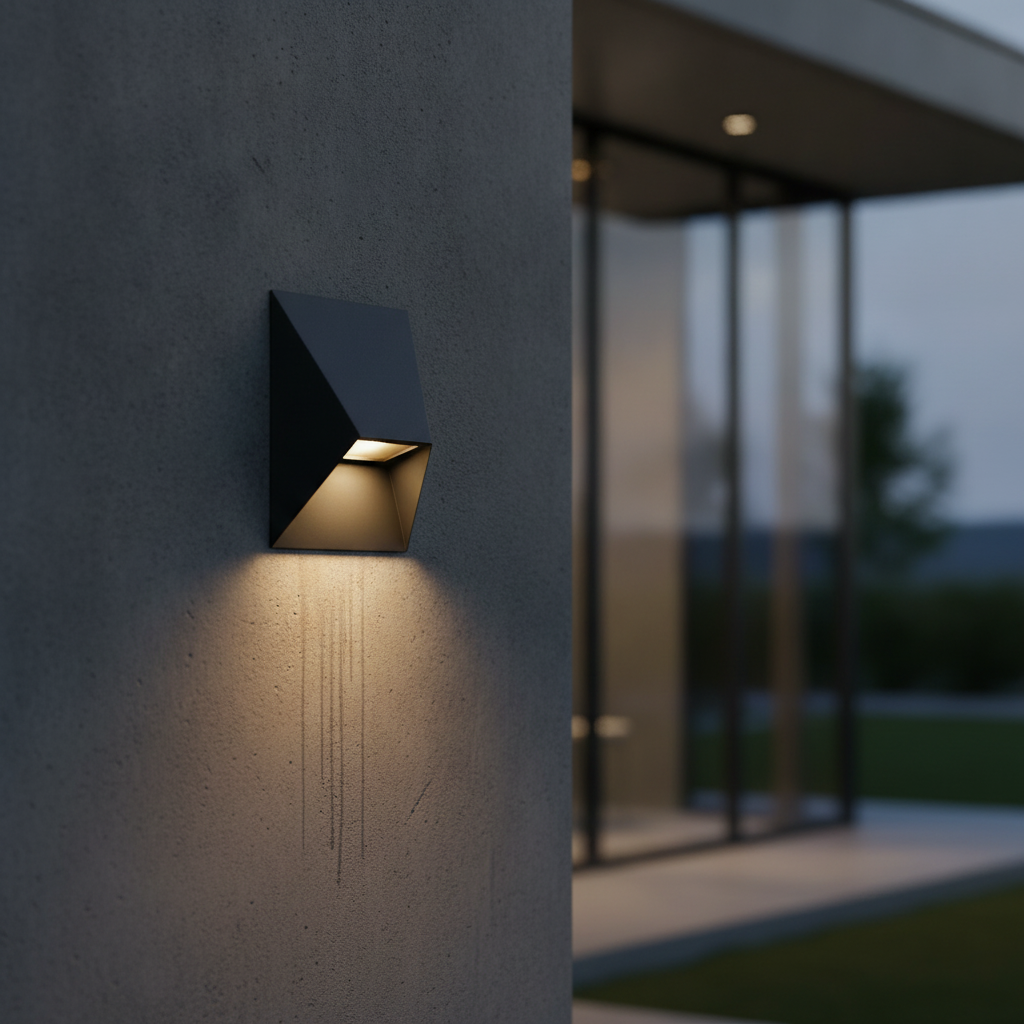 Aluminium Outdoor Wall Light in Black for Modern Spaces