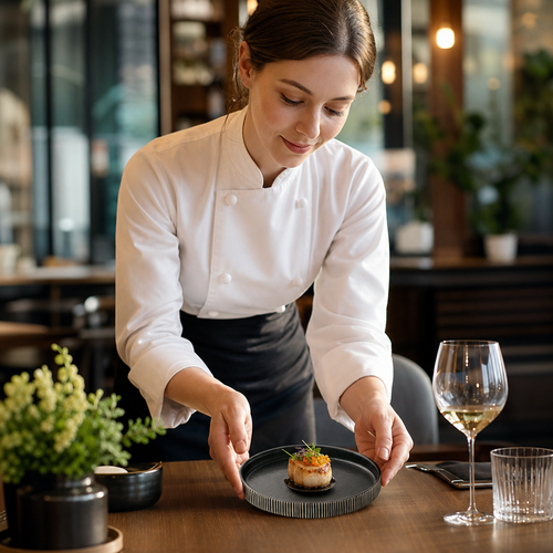 Black & Saucers 150mm White Stoneware for Modern Dining (Pack of 6)