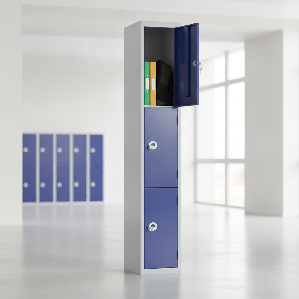 Powder Coated Steel Blue Lockers 450mm Deep for Schools & Institutions