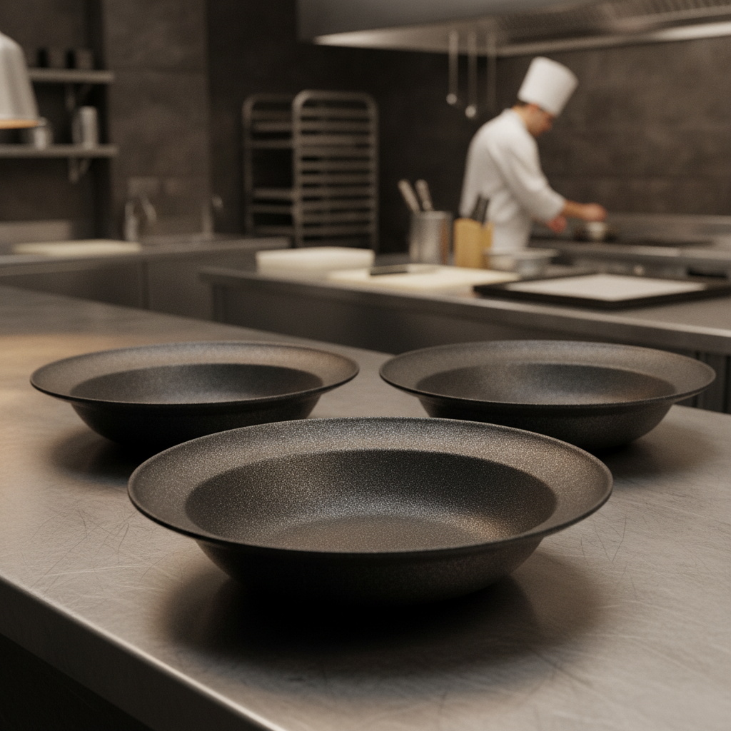 Aluminium Non-Stick Coated Serving Bowl 450mm for Catering Displays