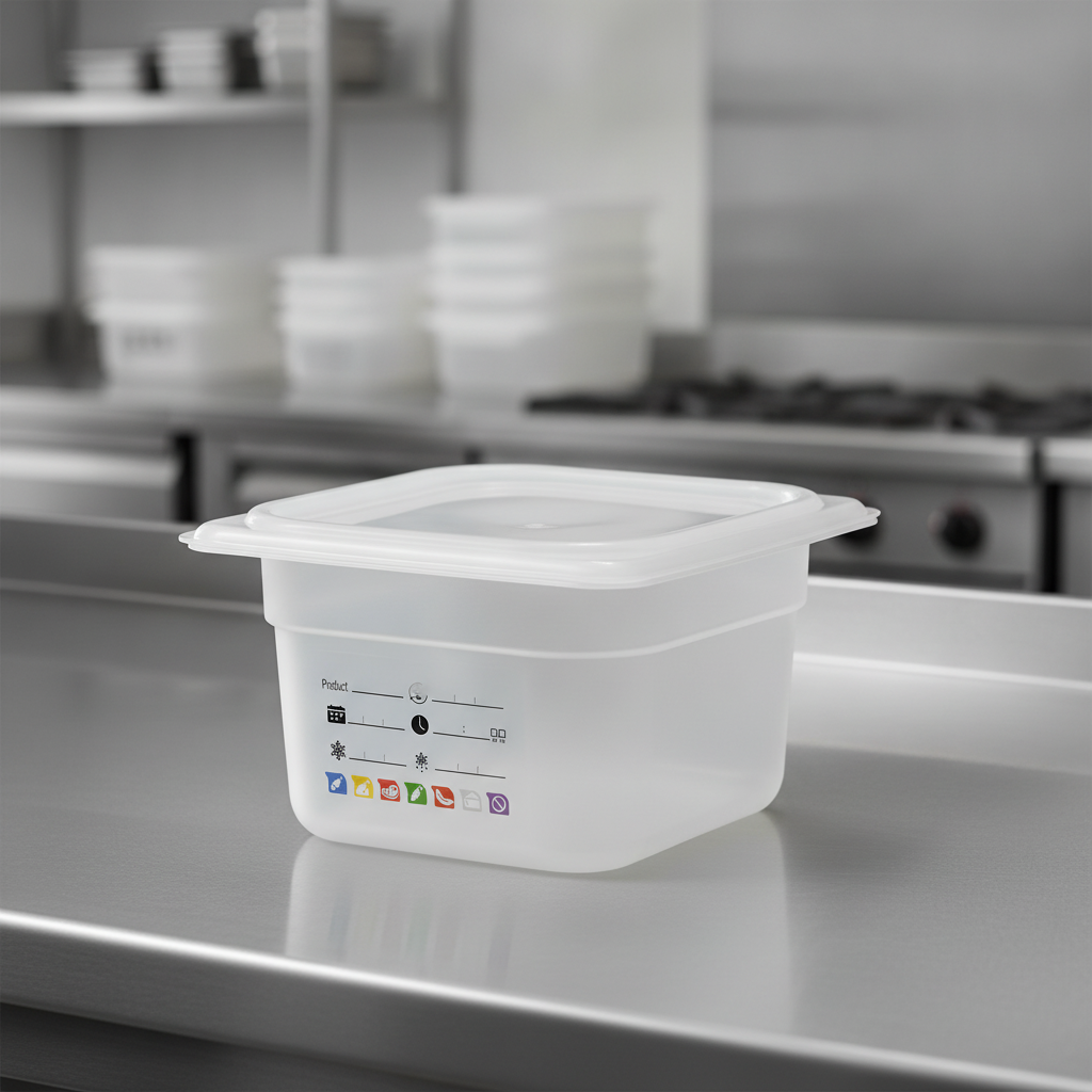 Polypropylene Food Storage Container 1/6 GN 100mm for Professional Kitchens