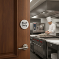 Stainless Steel Door Sign for Restricted Access Areas