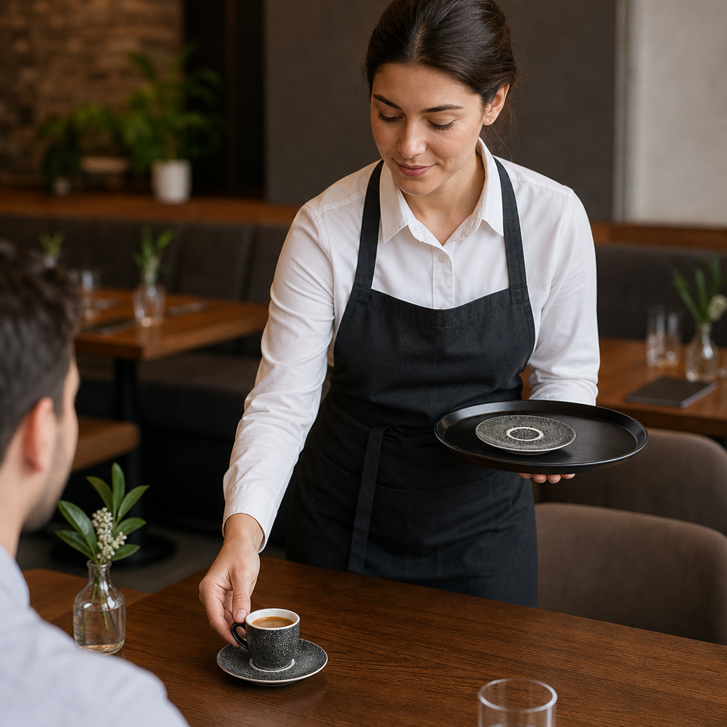 Espresso Saucers 115mm Black Vitrified Ceramic for Catering & Hospitality (Pack of 12)