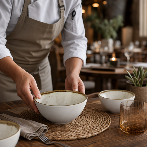 Art Bowl 150mm Melamine for Rustic Table Settings