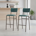 Metal Vintage Teal Stacking Bar Stools 1100mm for Cafés & Restaurants (Pack of 2)