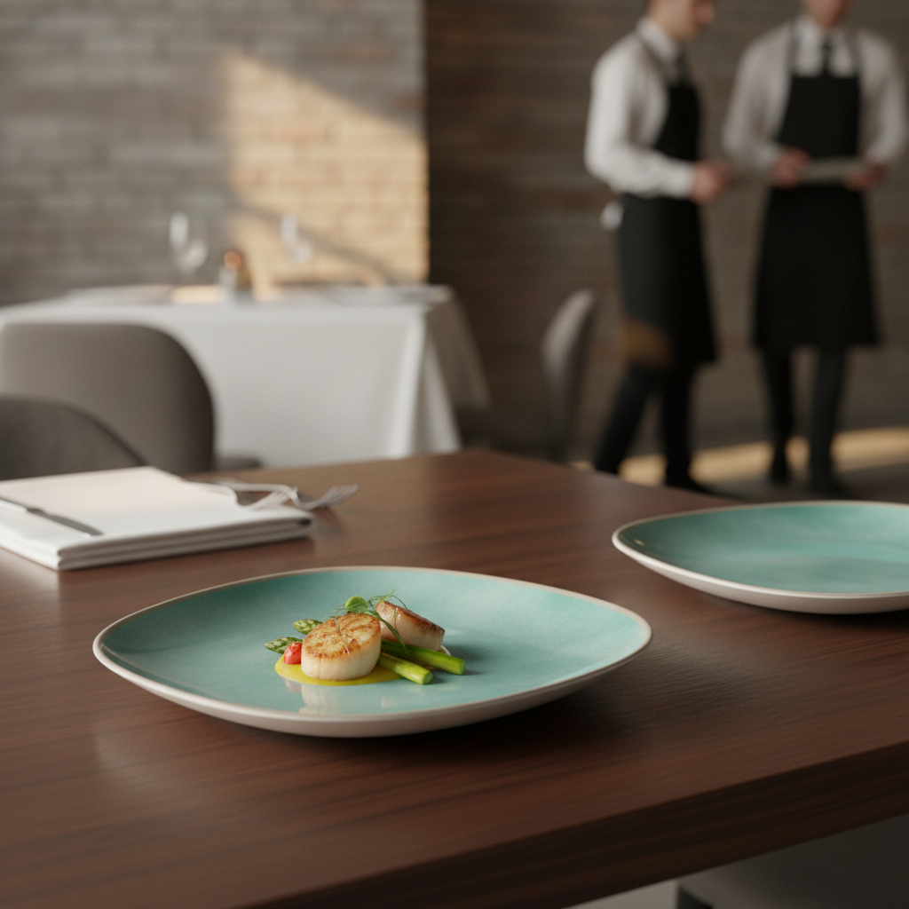Melamine Plate Green 335x260mm for Professional Dining
