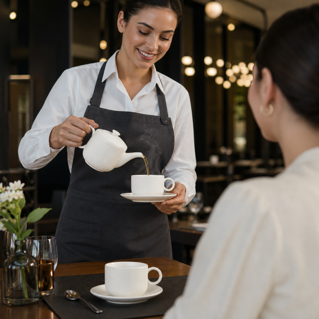 Low Cups 227.5ml Vitrified Porcelain for Dining (Pack of 12)