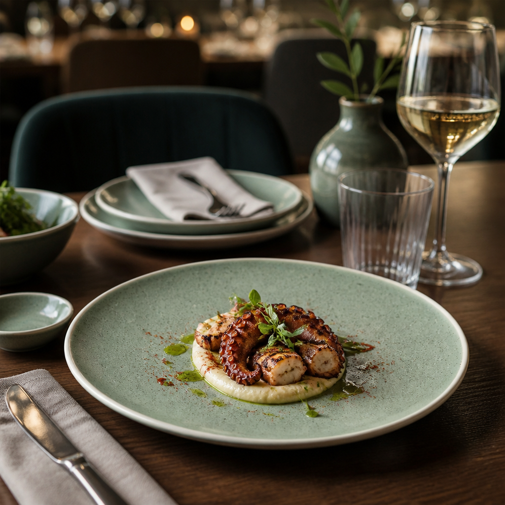 Plates Green Porcelain for Stylish Table Settings (Pack of 6)