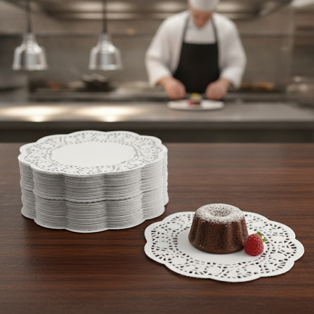 Paper Round Doilies 240mm for Elegant Food Presentation (Pack of 250)