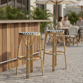 Polyethylene Black Bar Stools 750mm for Indoor & Outdoor Use (Pack of 2)
