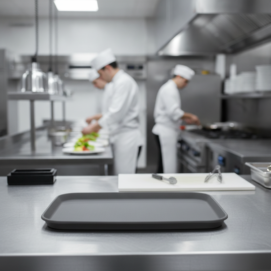 Polypropylene Rectangular Non-Slip Tray 380x510mm for Catering