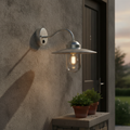 Galvanised Steel Outdoor Wall Light with Sensor for Patios & Entrances
