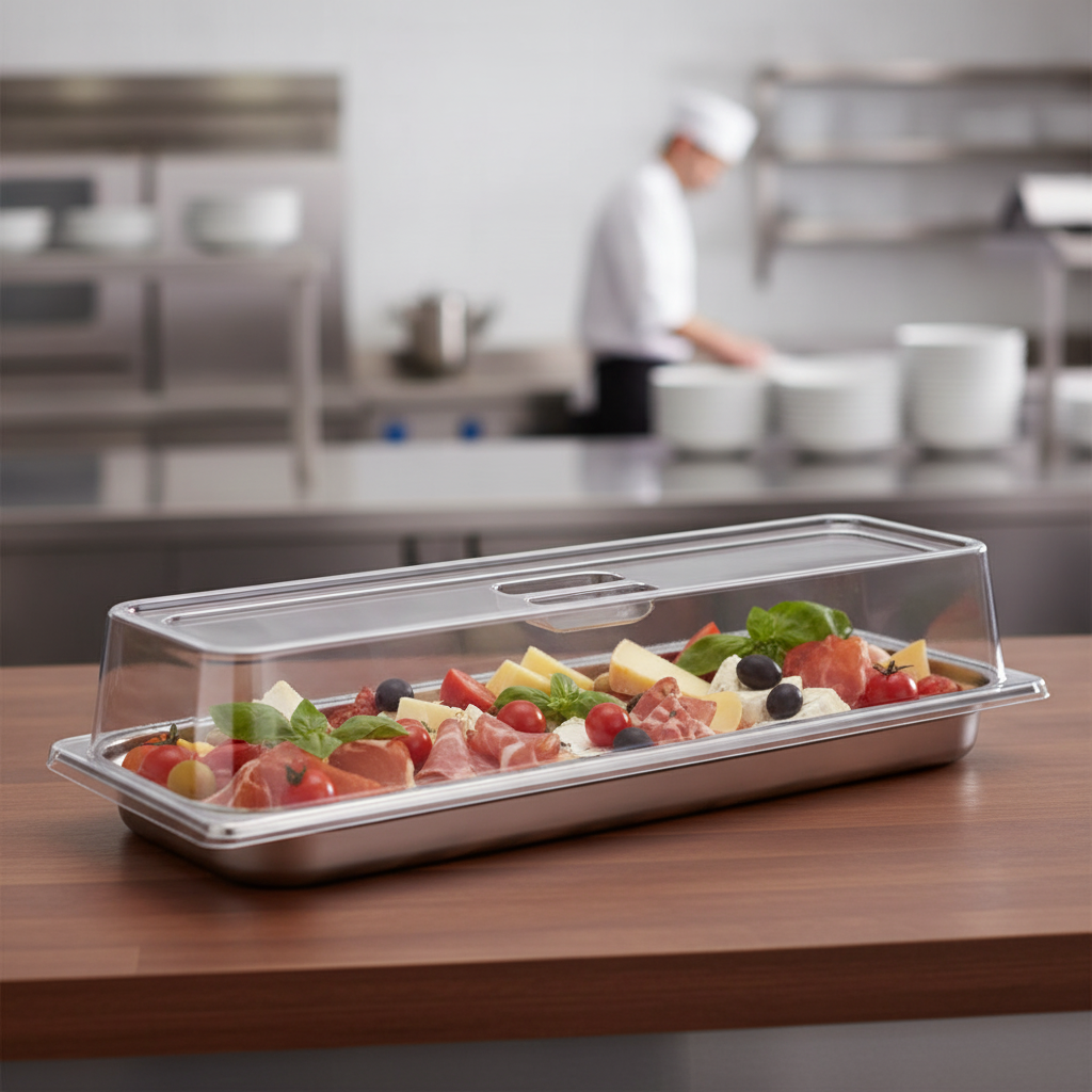 Polycarbonate GN 2/4 Platter Cover for Food Service