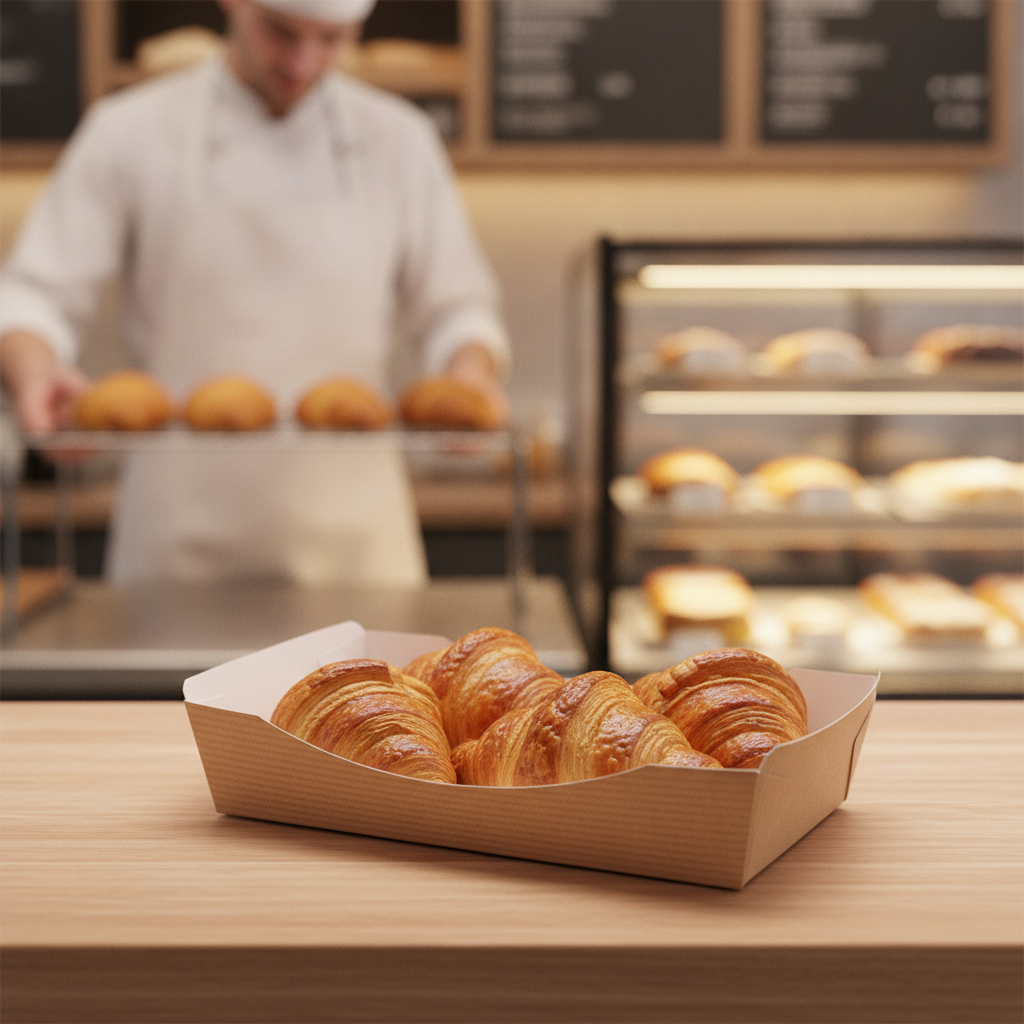 Paperboard Croissant Tray for Takeaway Service (Pack of 320)