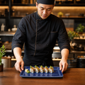 Rectangle Plates 270mm Blue China for Restaurants (Pack of 6)