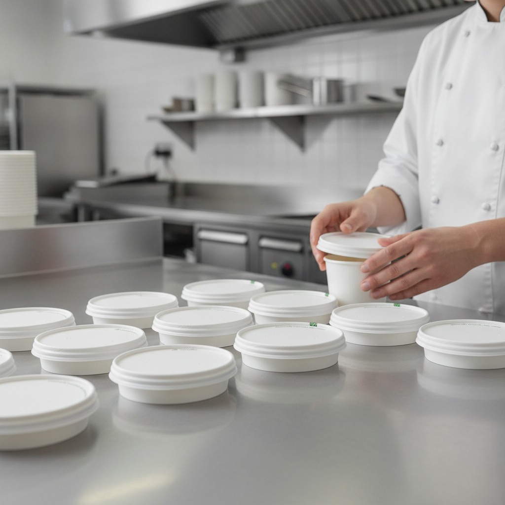 Paperboard Soup Container Lids for Food-to-Go (Pack of 500)