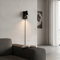 Metal Adjustable Wall Light in Black for Living Spaces