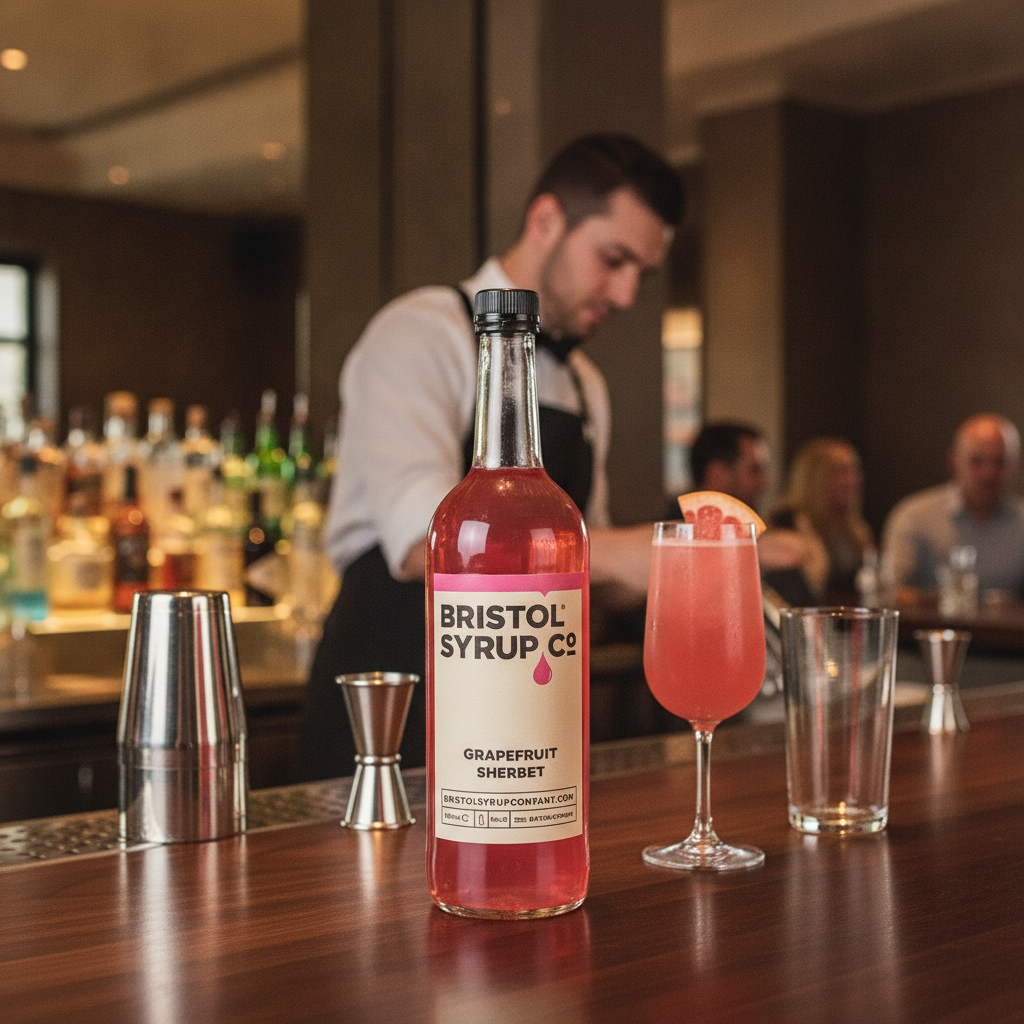 Grapefruit Sherbet Syrup 750ml for Creative Cocktails