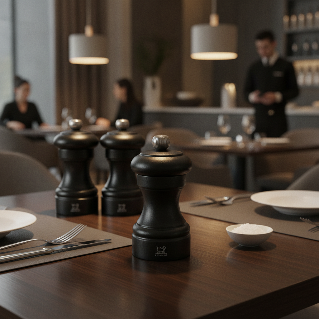 Wood Black Salt Mill 100mm for Dining Tables