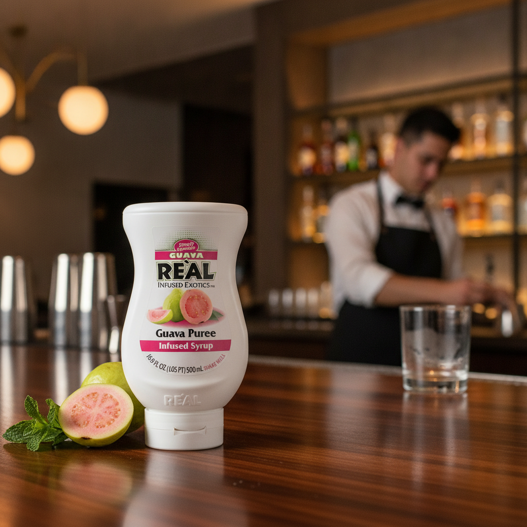 Guava Puree Infused Syrup 500ml for Professional Bartenders