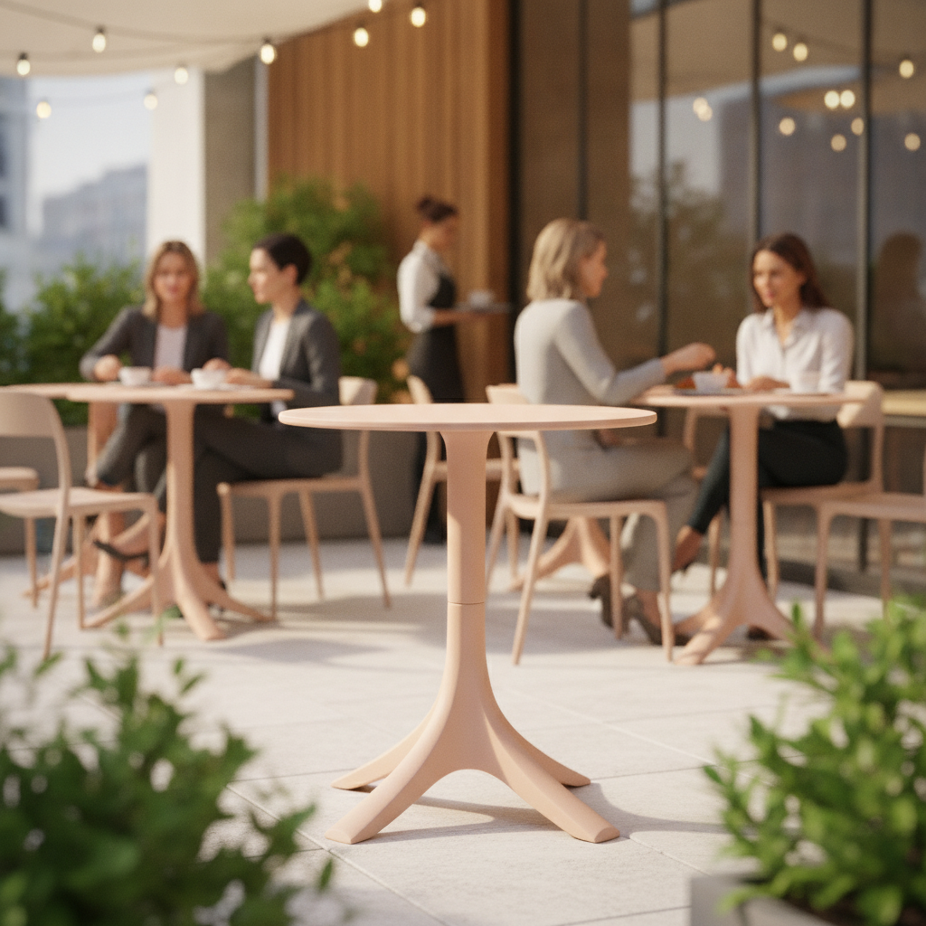 Polypropylene Round Café Table 600mm for Indoor & Outdoor Use