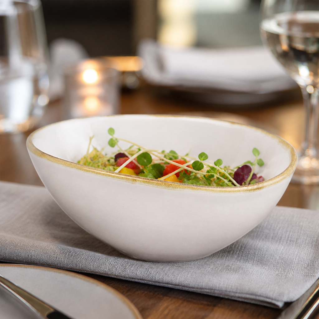 Chalk Porcelain Bowl 425ml for Casual Dining