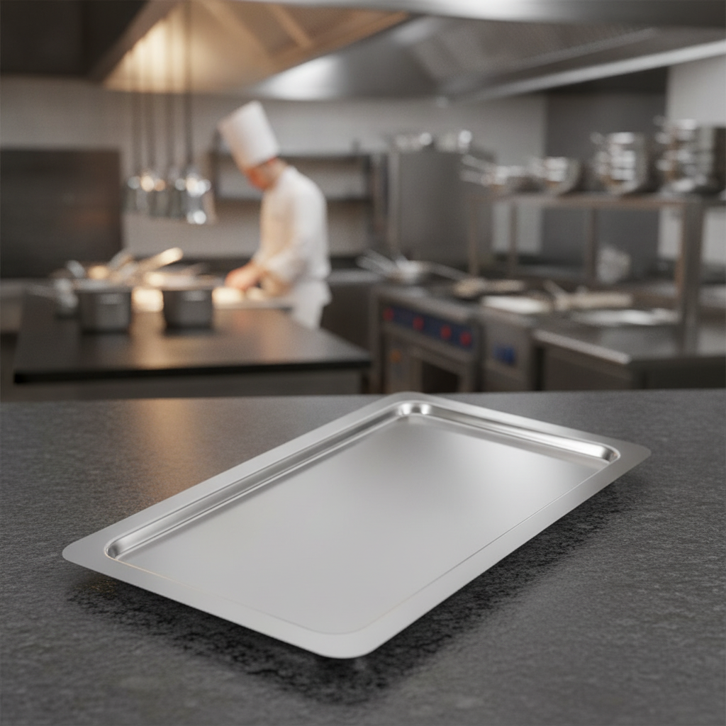 Stainless Steel Rectangular Tray 1/1 GN for Catering & Hospitality