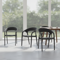 Polypropylene Charcoal Wraparound Armchairs 820x550mm for Indoor & Outdoor Use (Pack of 4)