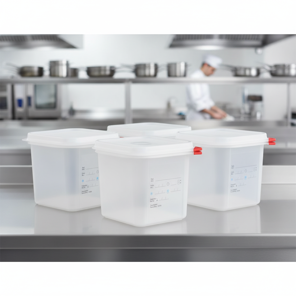 Polypropylene Gastronorm Food Containers 2.6L for Professional Kitchens (Pack of 4)