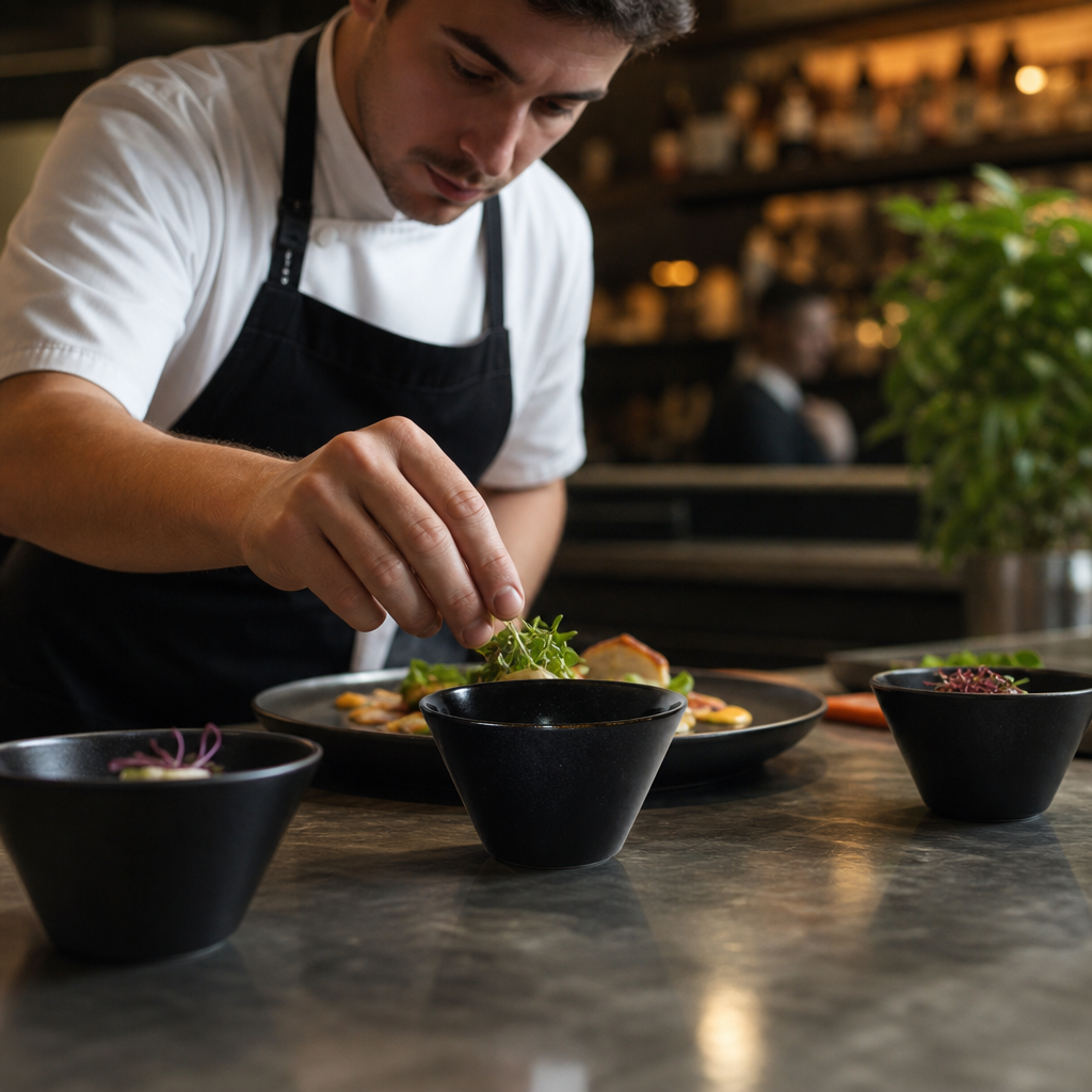 Zest Bowls 129mm Black Porcelain for Event Dining (Pack of 6)