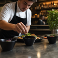 Zest Bowls 129mm Black Porcelain for Event Dining (Pack of 6)