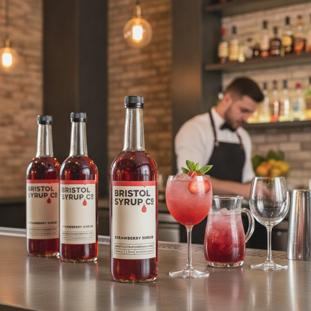 Strawberry Shrub Syrup 750ml for Creative Cocktails