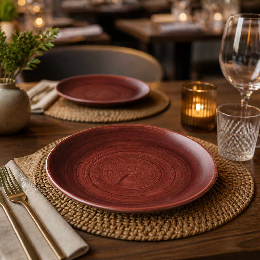 Rustic Coupe Plates Vitrified Ceramic for Stylish Dining (Pack of 12)