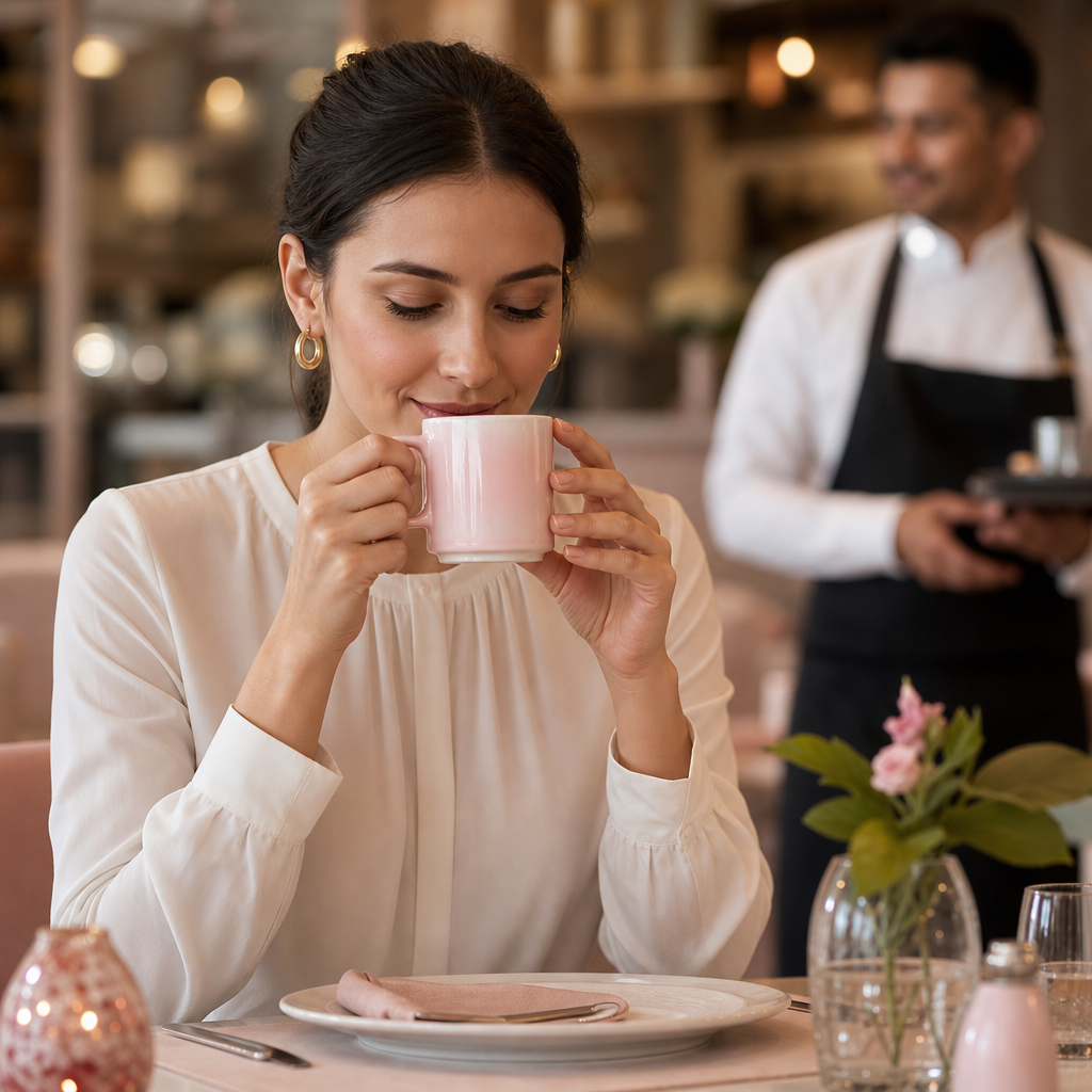 Cups 230ml Porcelain for Stylish Table Settings (Pack of 6)