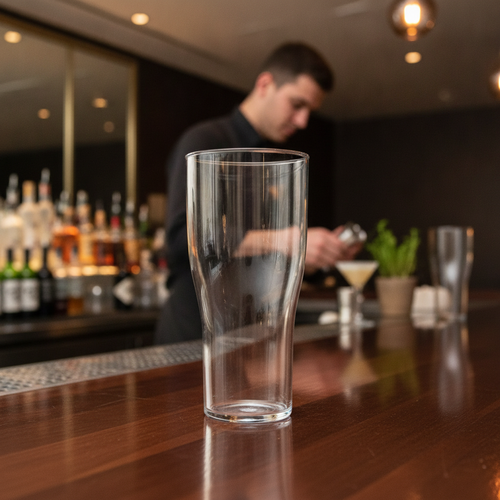 Polycarbonate Nucleated Pint Glass 20oz for Outdoor Use (Pack of 48)
