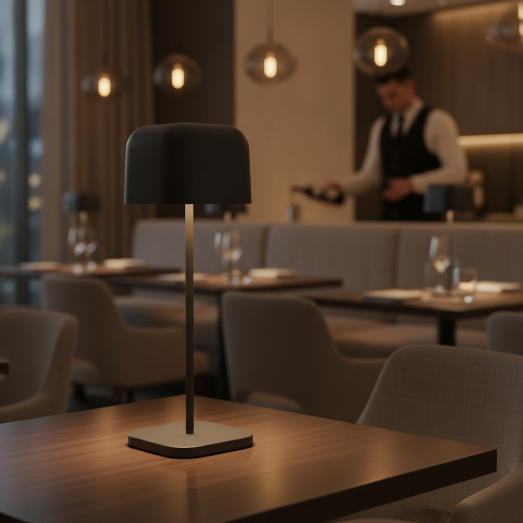 Aluminium Cordless Table Lamp 300mm for Indoor & Outdoor Use