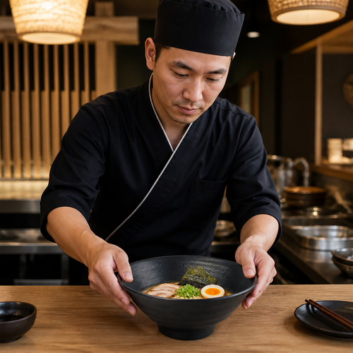 Bowls 210mm Black Melamine for Asian Dining Presentations (Pack of 6)