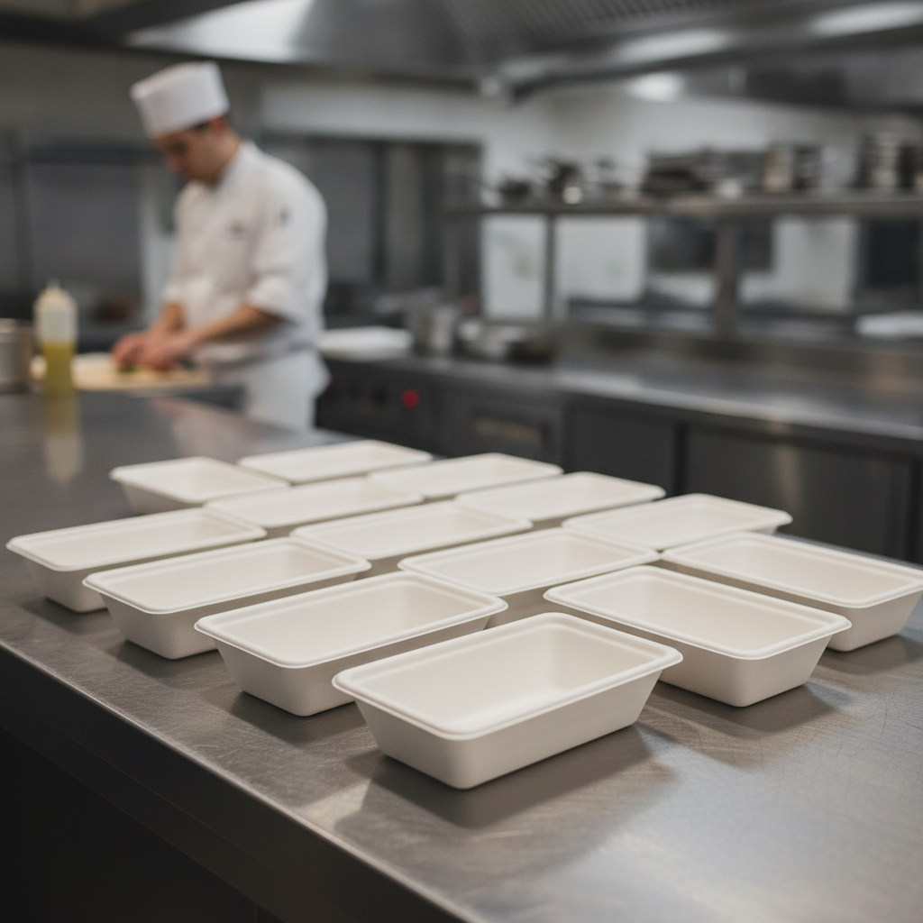 Bagasse Food Container Bases 500ml to 1000ml for Takeout Services (Pack of 100)