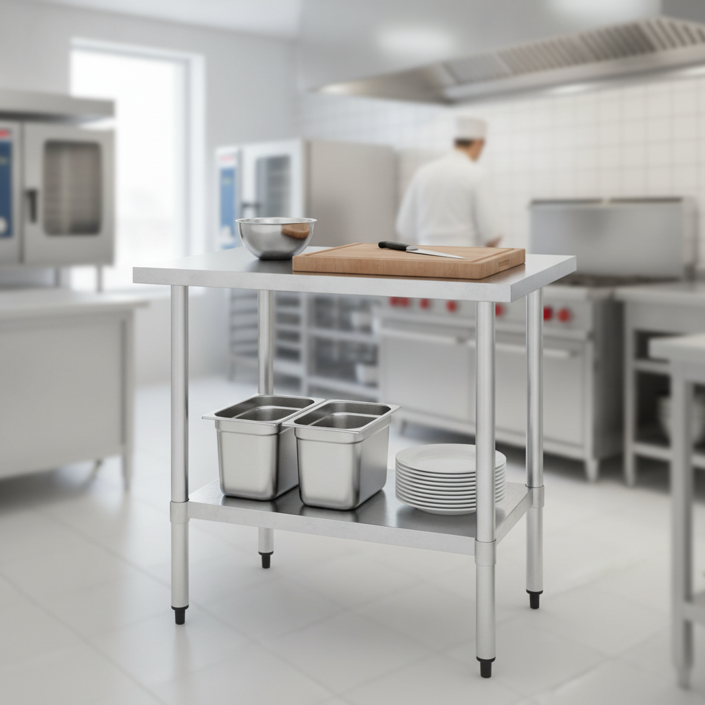 430 Stainless Steel Prep Table 900mm for Back-of-House Use