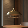 Brass Step Cage Pendant Light 410mm for Indoor Use
