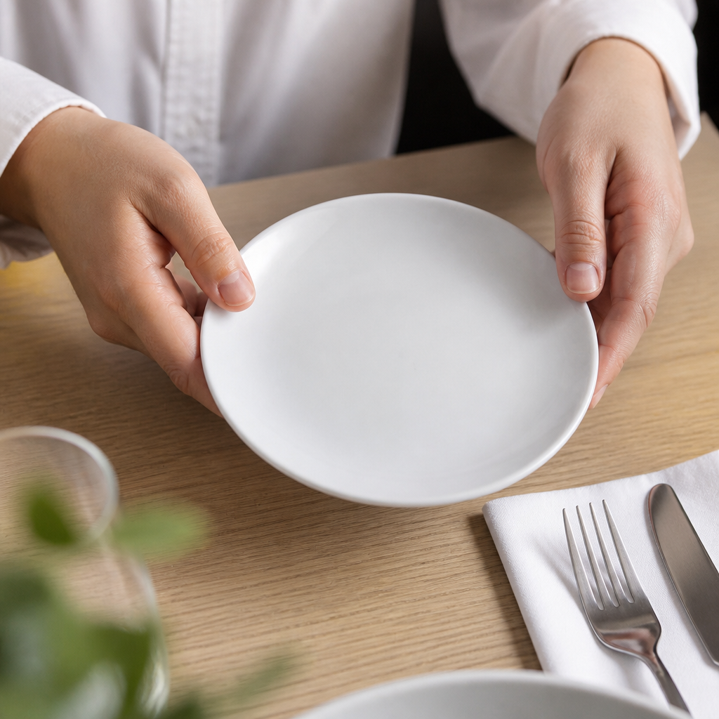 White Vitrified Porcelain Coupe Plates 150mm for Catering & Hospitality