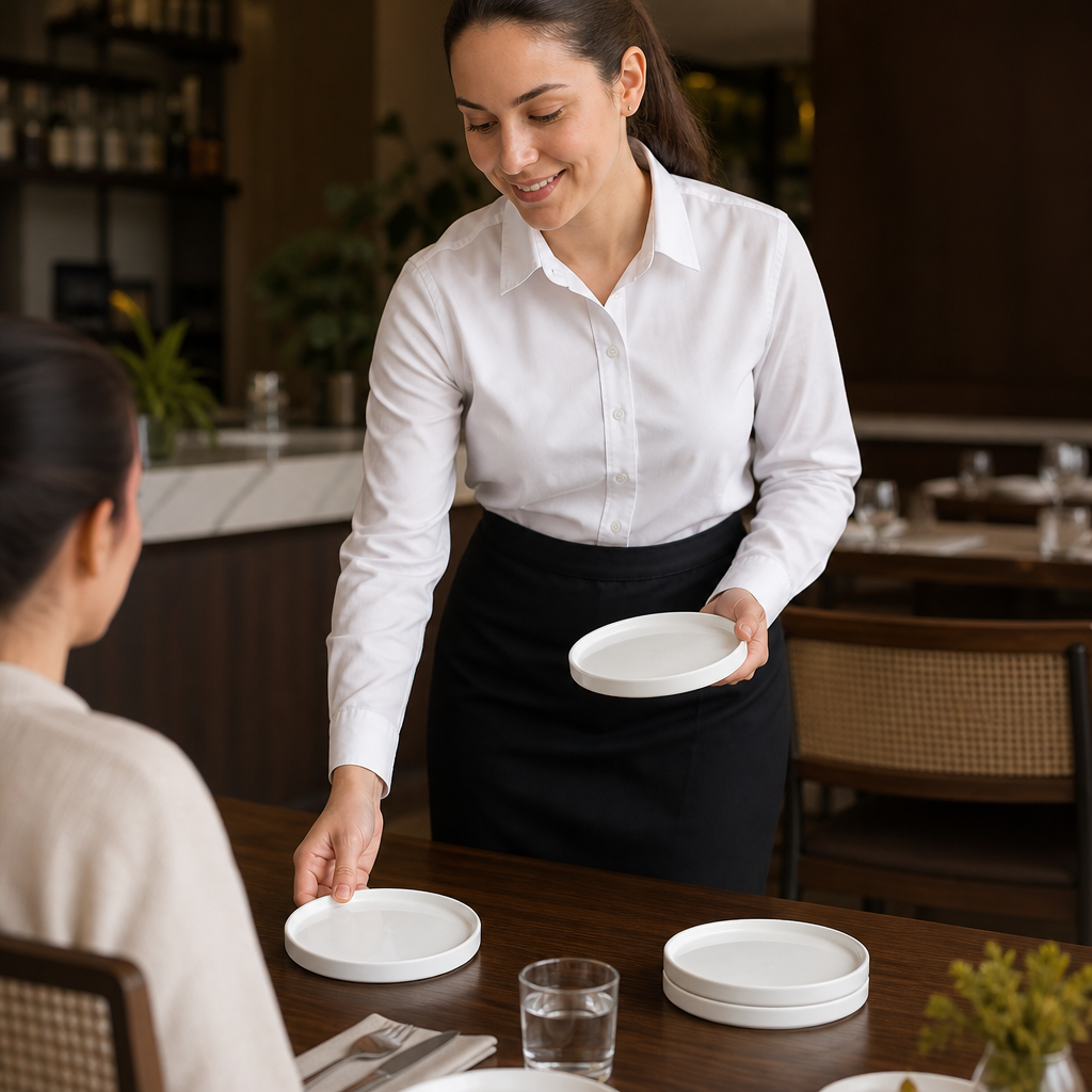 Round Stacking Trays 135mm Porcelain for Casual Dining (Pack of 12)