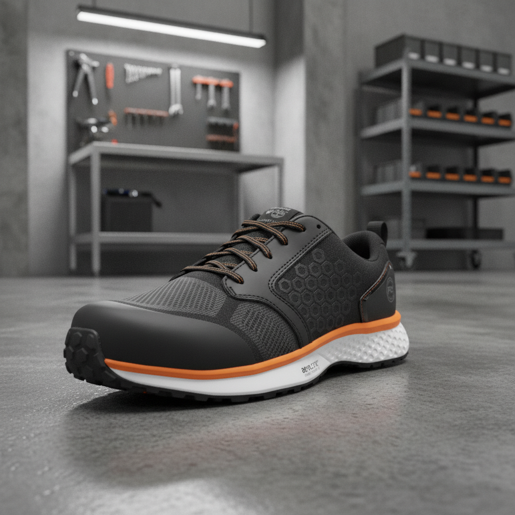 Synthetic Black Safety Trainers with Composite Toe Cap for Work (Pack of 1)