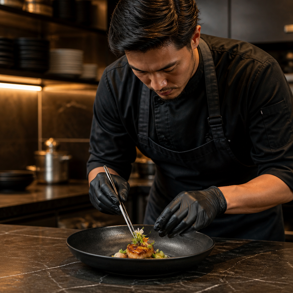 Stoneware Canvas Coupe Bowls in Delhi Black for Creative Plating