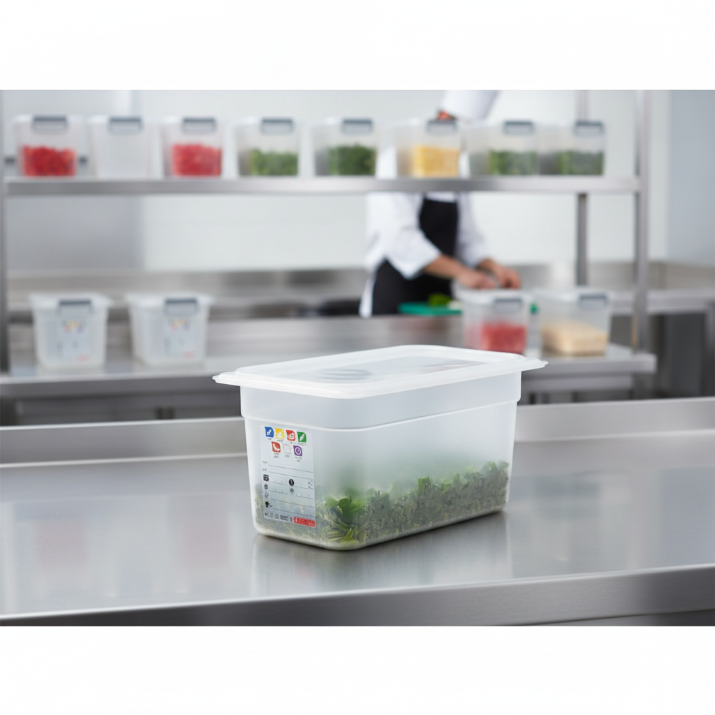 Polypropylene Food Storage Container 1/3 GN 150mm for Professional Kitchens