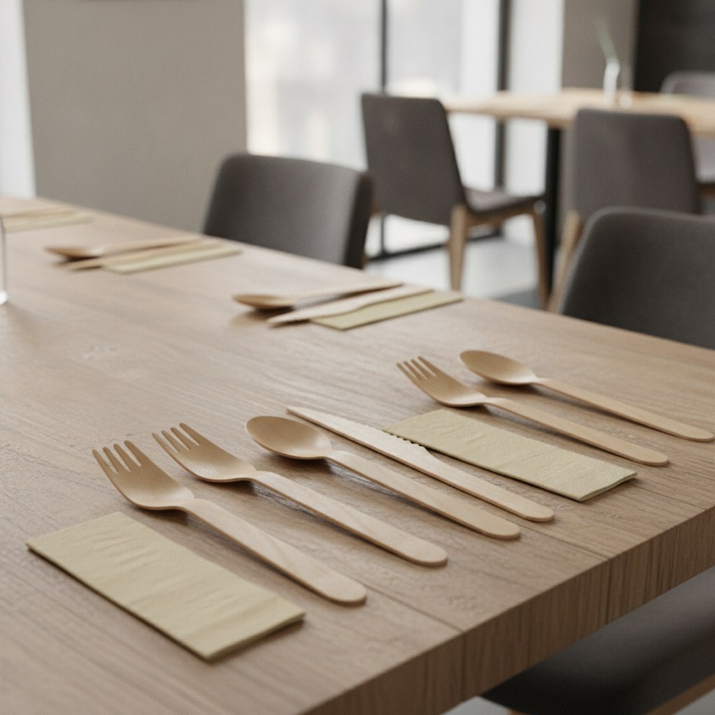Wooden Cutlery Set 8mm for Event Catering (Pack of 250)